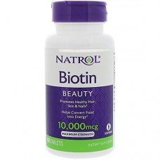 Natrol Biotin Max Strength Tablets, 10,000mcg (100 Count)